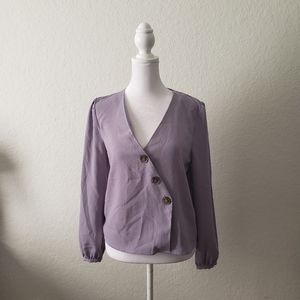 Lilac Elodie with 3/4 sleeves and button details